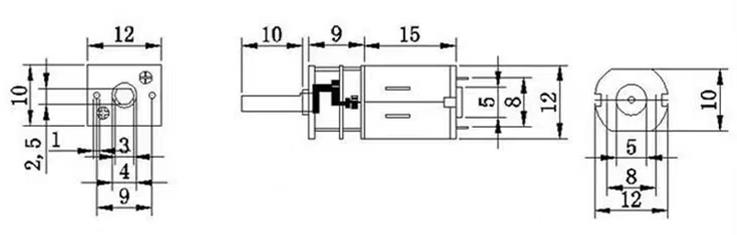 图3 电动机尺寸参数